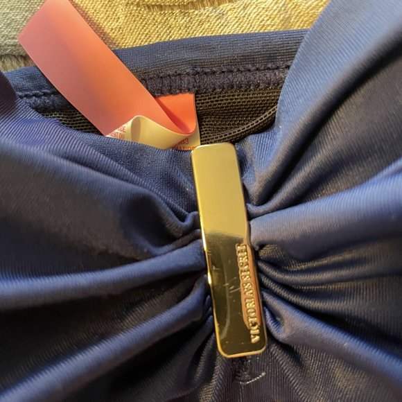 Victoria's Secret Heavenly Tankini 36C Forever Hipster Med Navy Blue Swimming - Picture 9 of 11